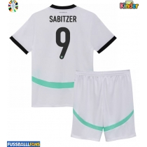 Österreich Marcel Sabitzer #9 Auswärts Trikotsatz Kinder EM 2024 Kurzarm (+ Kurze Hosen)